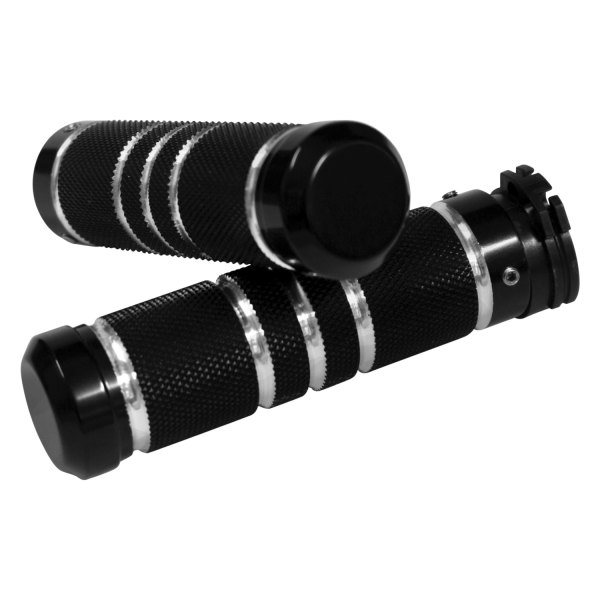 Accutronix® - Knurled Grooved Black Grips