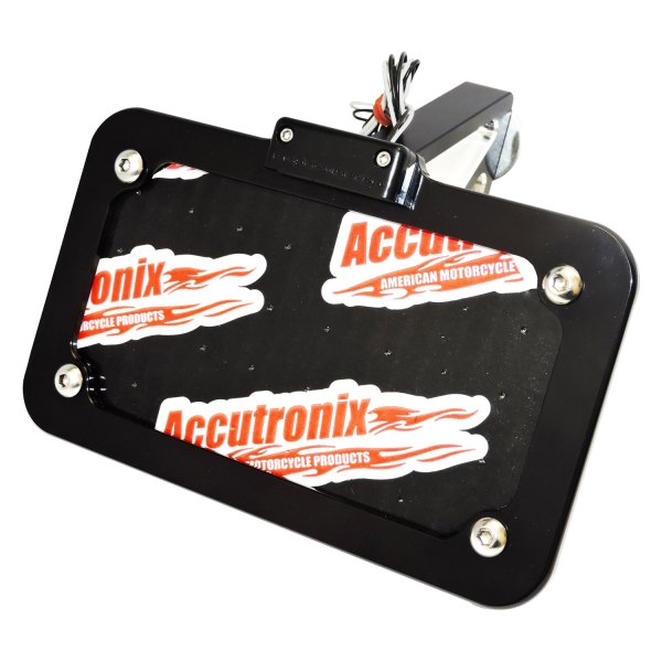 Accutronix® - Aluminum Black Vertical or Horizontal Side Mount License Plate