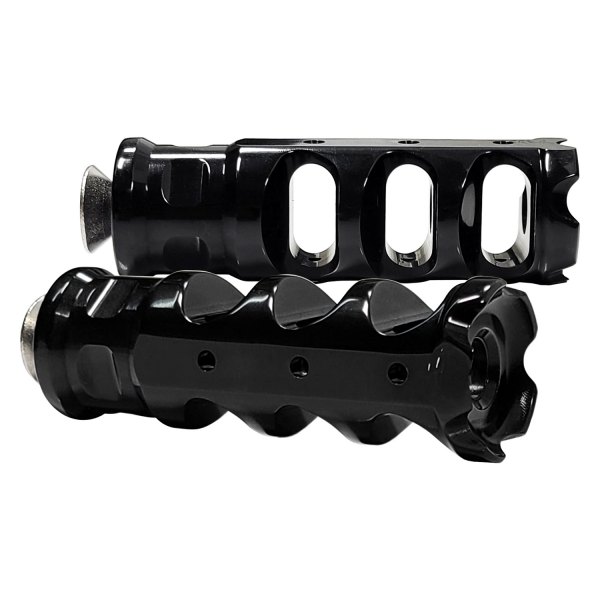 Accutronix® - Muzzle Brake Solid Black Toe Pegs
