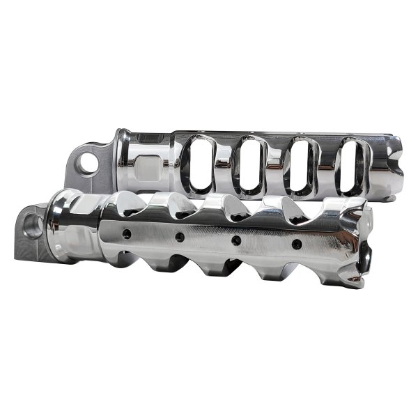 Accutronix® - 1-1/4" Muzzle Brake Chrome Folding Foot Pegs