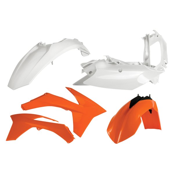Acerbis® - Standard™ White/Orange (Original 12) Plastic Kit