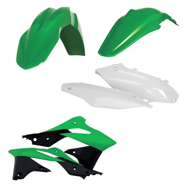 Acerbis® - Standard™ White/Green/Black (Original 16) Plastic Kit