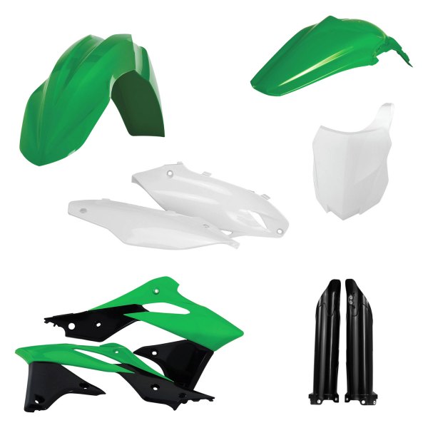 Acerbis® - Full White/Green/Black (Original 16) Plastic Kit