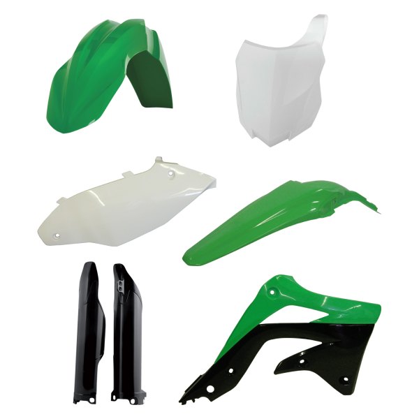 Acerbis® - Full White/Black/Green (Original 13) Plastic Kit