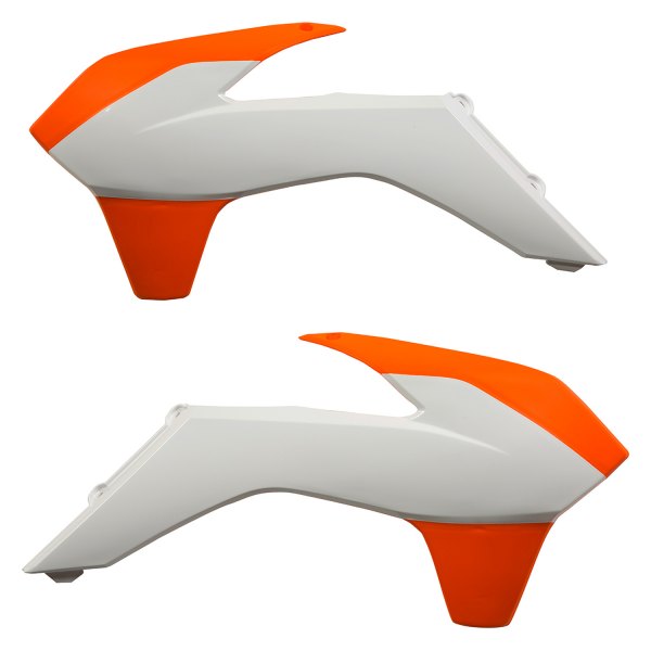 Acerbis® - Orange/White 16 Radiator Shrouds