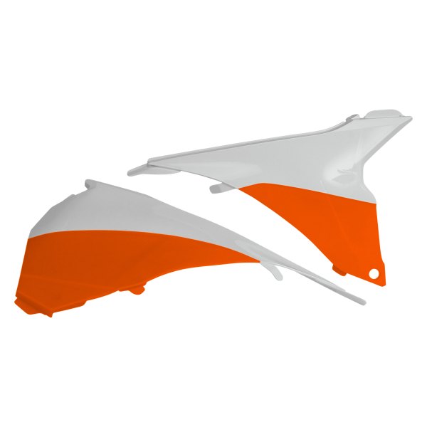 Acerbis® - Orange/White Plastic Air Box Covers