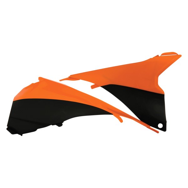 Acerbis® - Flo-Orange/Black Plastic Air Box Covers