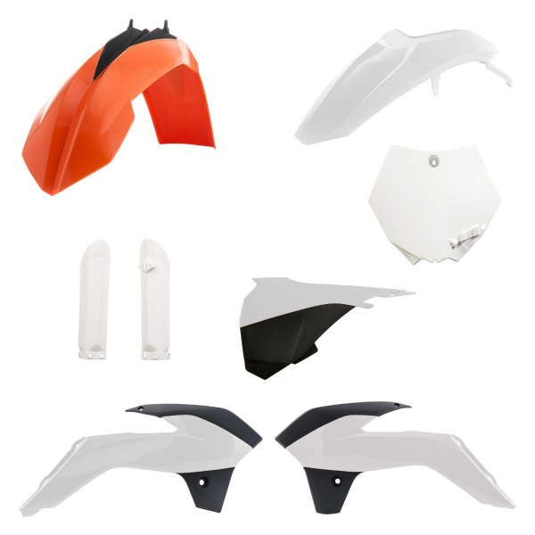 Acerbis® - Full Orange/White/Black (Original 17) Plastic Kit