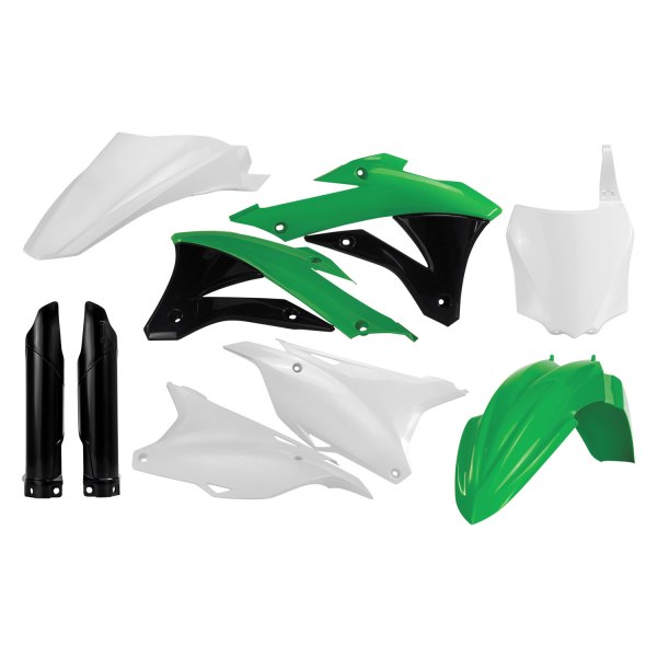 Acerbis® - Full White/Green/Black (Original 14) Plastic Kit
