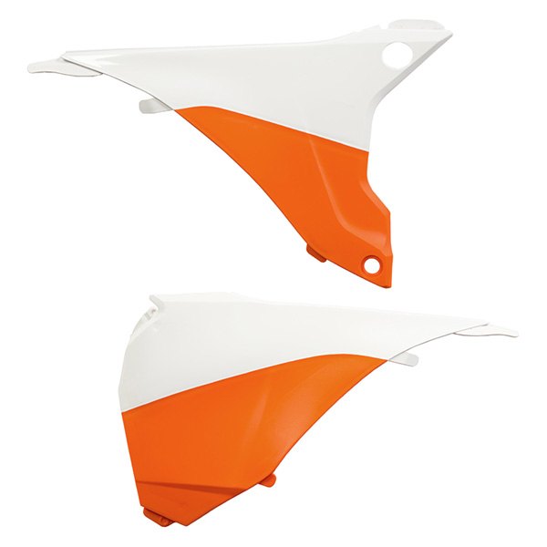 Acerbis® - Orange/White Plastic Air Box Covers