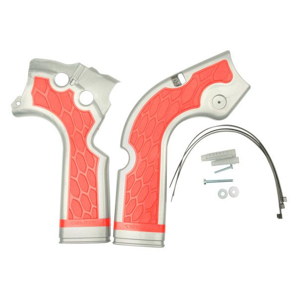 Acerbis® - X-Grip Silver/Red Frame Guards