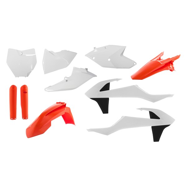 Acerbis® - Full White/Orange/Black (Original 17) Plastic Kit