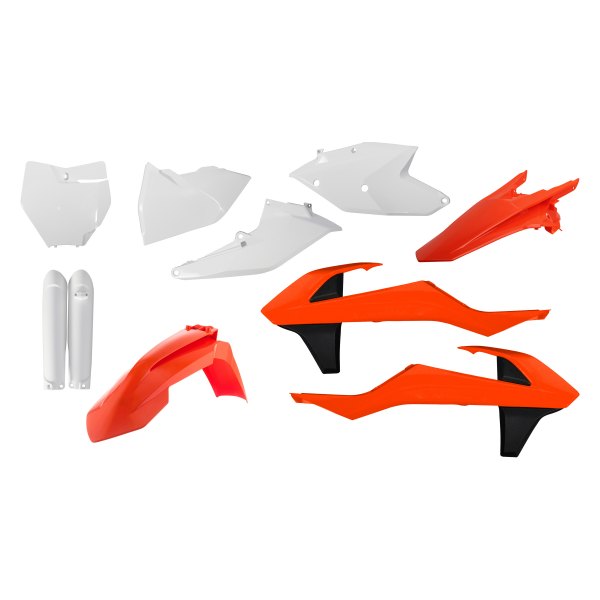 Acerbis® - Full White/Orange/Black (Original 18) Plastic Kit