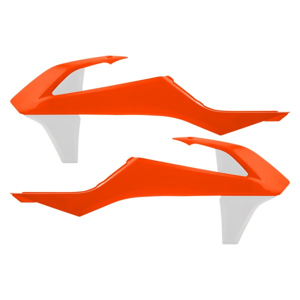 Acerbis® - Orange/White 16 Radiator Shrouds