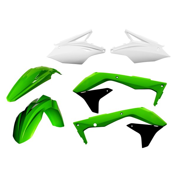 Acerbis® - Standard™ White/Green/Black (Original 16) Plastic Kit