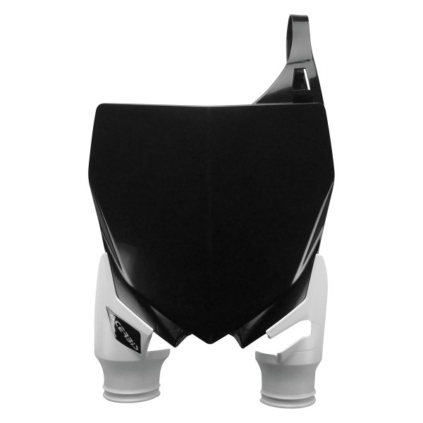 Acerbis® - Raptor Front Black/White Absorbing Rubber Number Plate