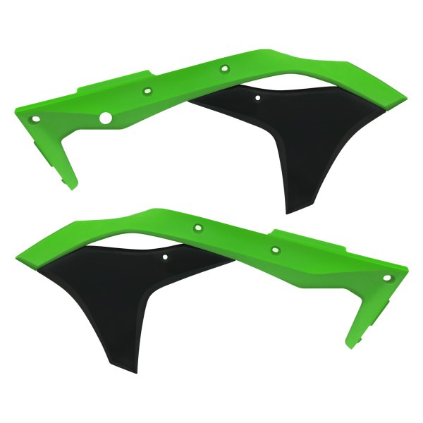 Acerbis® - Black/Green Radiator Shrouds