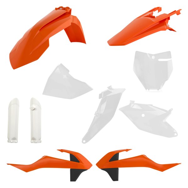 Acerbis® - Full Orange/White/Black (Original 18) Plastic Kit