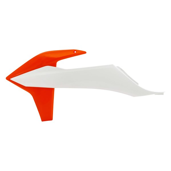 Acerbis® - White 20/Orange 16 Plastic Radiator Shrouds