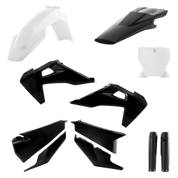 Acerbis® - Full Black/White Plastic Kit
