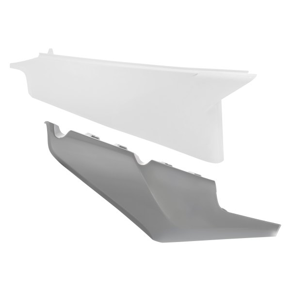 Acerbis® - Non-Vented White/Gray Plastic Side Panels