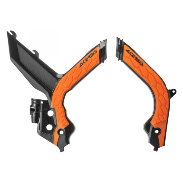 Acerbis® - X-Grip Black/Orange 16 Frame Guards