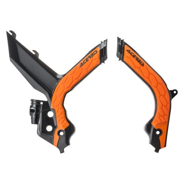 Acerbis® - X-Grip Black 16/Orange Frame Guards