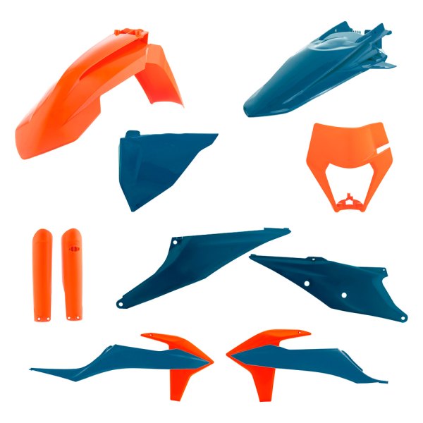 Acerbis® - Full Orange/Dark Blue Plastic Kit