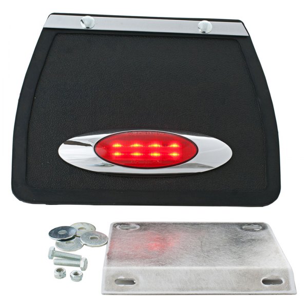 Add On Accessories® - Trike Mud Flap with Oval Red LED