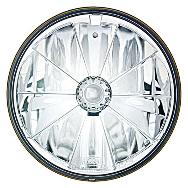 Adjure® - 7" Round Cruiser Style Pie Cut "Ice" Chrome Crystal Headlight