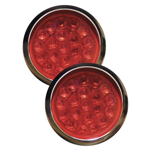 Adjure® - Beacon 1 Series Raised Flames LED Bullet Lights with Red Lenses