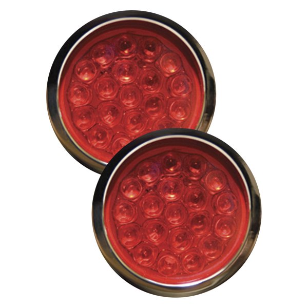 Adjure® - Beacon 1 Series Raised Flames LED Bullet Lights with Red Lenses