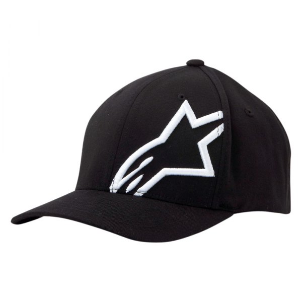 Alpinestars® - Corporate Shift 2 Curved Brim Men's Hat (Small/Medium, Black/White)