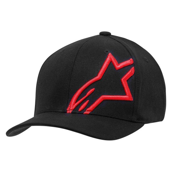 Alpinestars® - Corp Shift 2 Curved Brim Hat (Small/Medium, Black/Red)