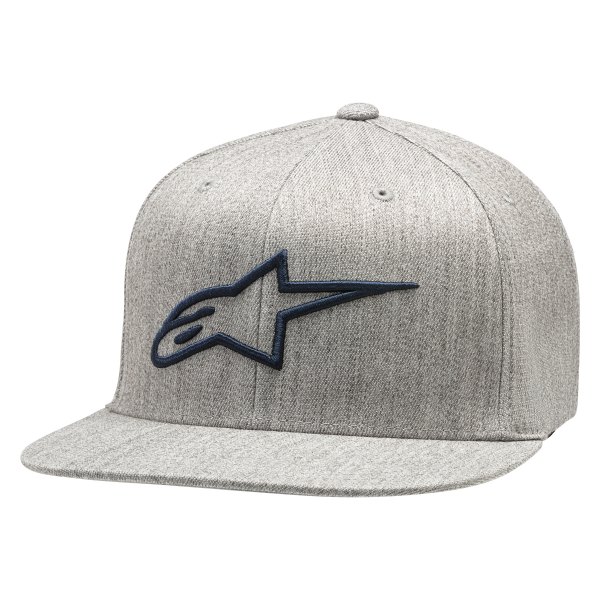 Alpinestars® - Ageless Men's Flatbill Hat (Small/Medium, Gray Heather/Navy)