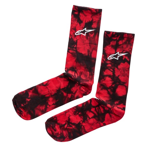 Alpinestars® - Tie Dye Crew Socks (Large, Red)