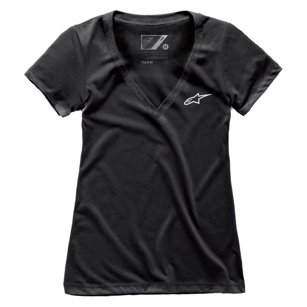 Alpinestars® - Women's V-Neck Ageless X-Small Black T-Shirt