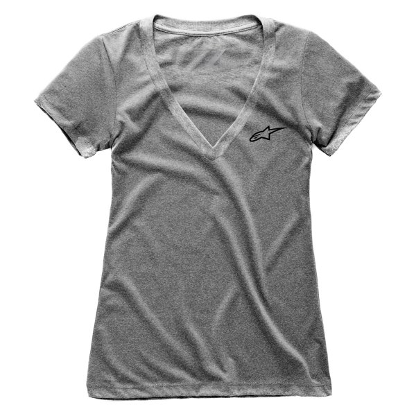 Alpinestars® - Women's V-Neck Ageless X-Small Gray T-Shirt