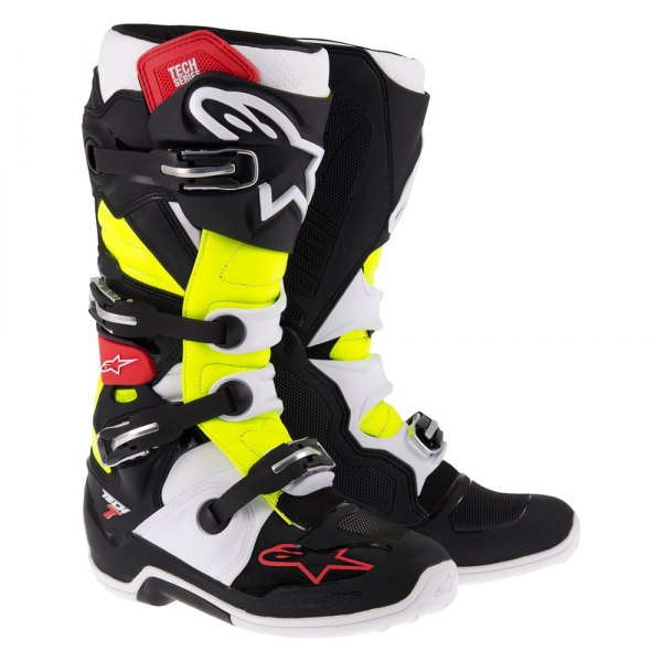 Alpinestars® - Tech 7 Men's Boots (US 16, Black/Red/Yellow)