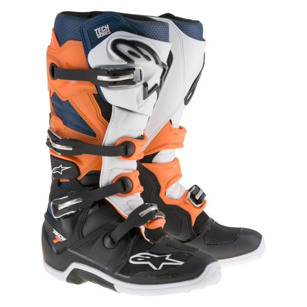 Alpinestars® - Tech 7 Men's Boots (US 10, Black/Orange/White)