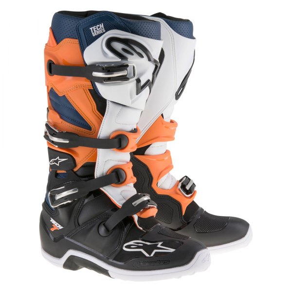 Alpinestars® - Tech 7 Men's Boots (US 11, Black/Orange/White)