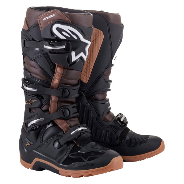 Alpinestars® - Tech 7 Enduro Men's Boots (US 10, Black/Dark Brown)