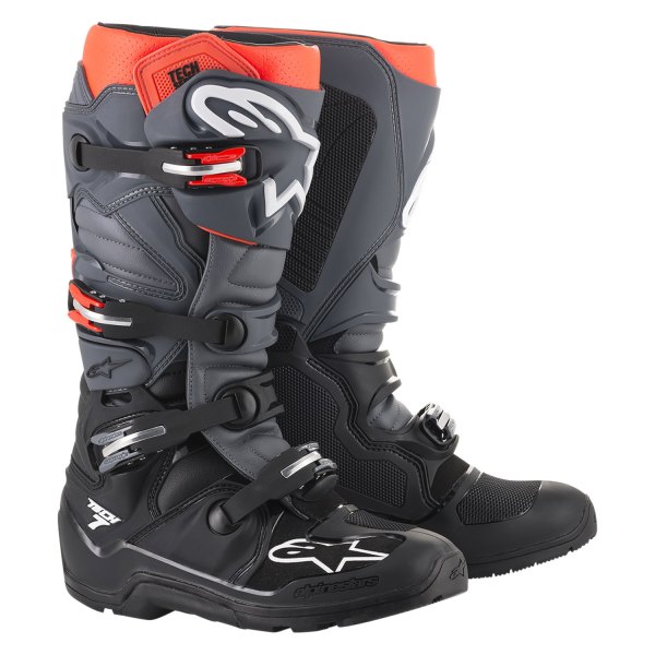 Alpinestars® - Tech 7 Enduro Men's Boots (US 13, Black/Gray/Red)
