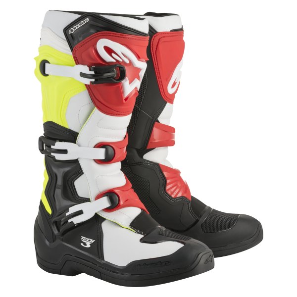 Alpinestars® - Tech 3 Men's Boots (US 14, Black/White/Yellow)