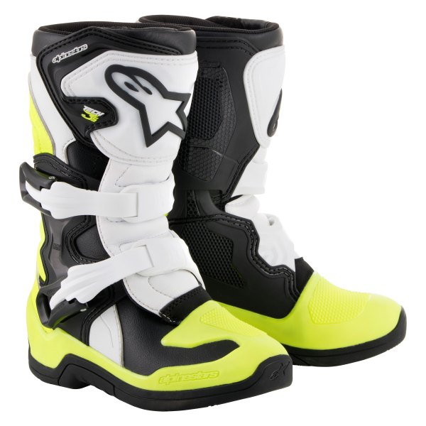 Alpinestars® - Tech 3S Youth Boots (US 02, Black/White/Yellow)