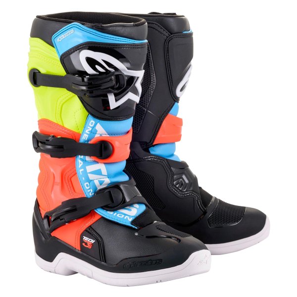 Alpinestars® - Tech 3S Youth Boots (02, Black/Fluo Yellow/Fluo Red)