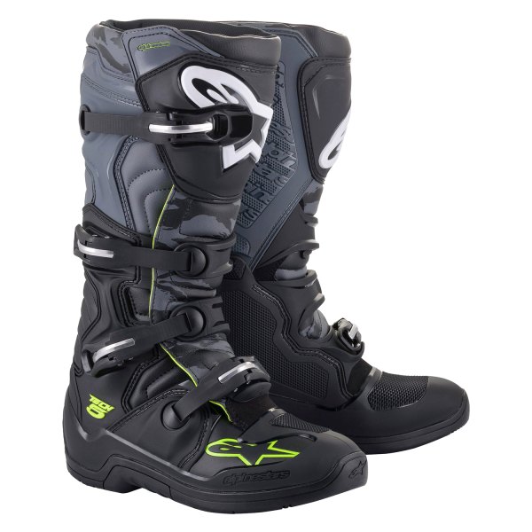 Alpinestars® - Tech 5 Men's Boots (US 11, Black/Cool Gray/Fluo Yellow)