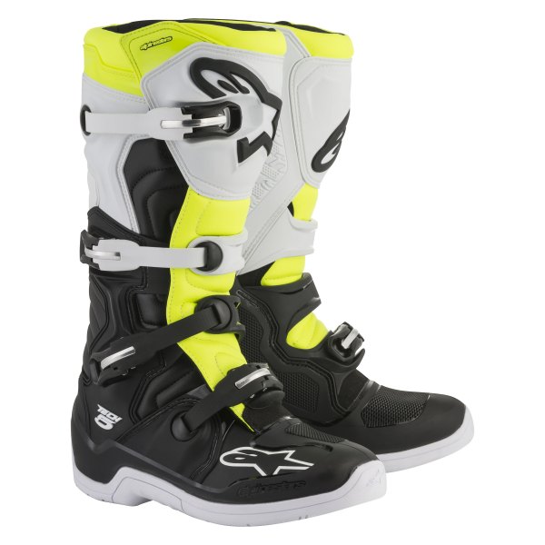 Alpinestars® - Tech 5 Men's Boots (US 15, Black/White/Yellow)