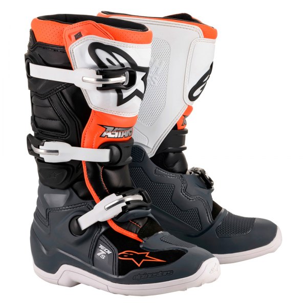 Alpinestars® - Tech 7S Boots (7, Black/Gray/Fluo Orange)