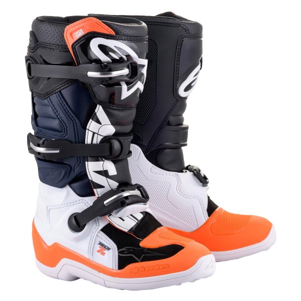 Alpinestars® - Tech 7S Boots (US 06, Black/White/Fluo Orange)